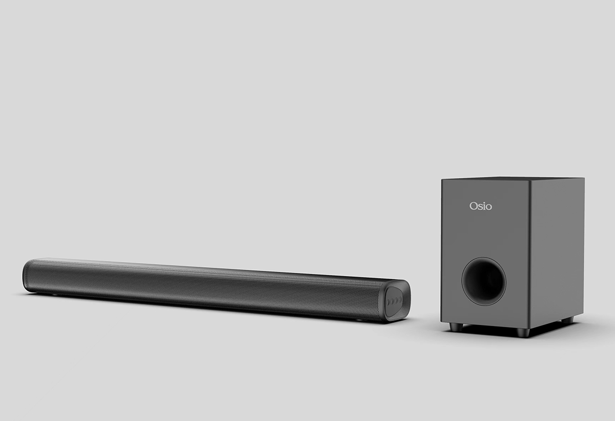 Απεικονίζονται το soundbar και το subwoofer.